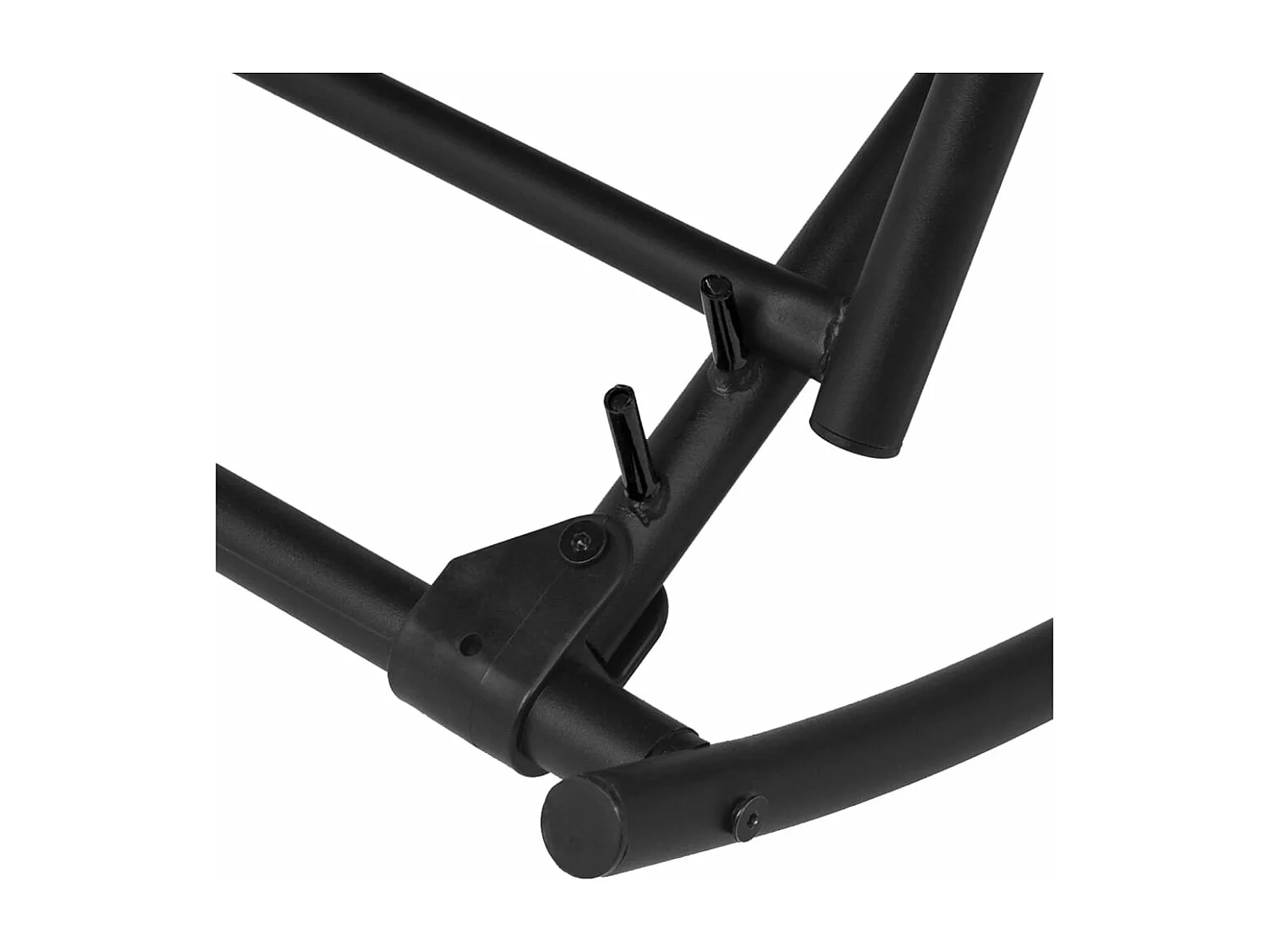 Chaise à bascule de jardin Acier et textilène Noir