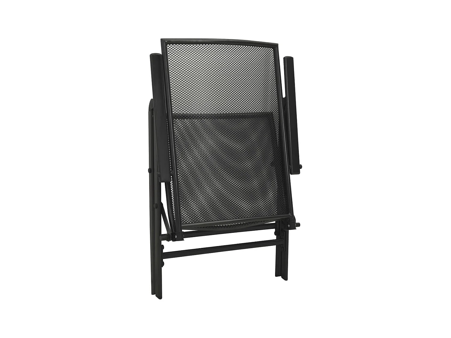 Chaises pliables en maille lot de 4 Acier Anthracite