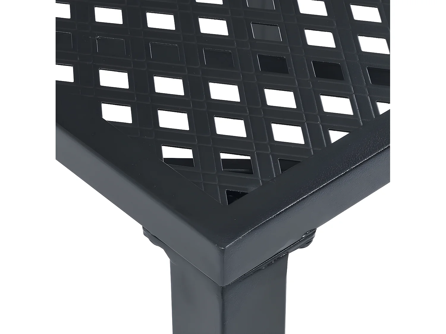 Sedie da Esterno 4 pz Design a Rete in Acciaio Antracite