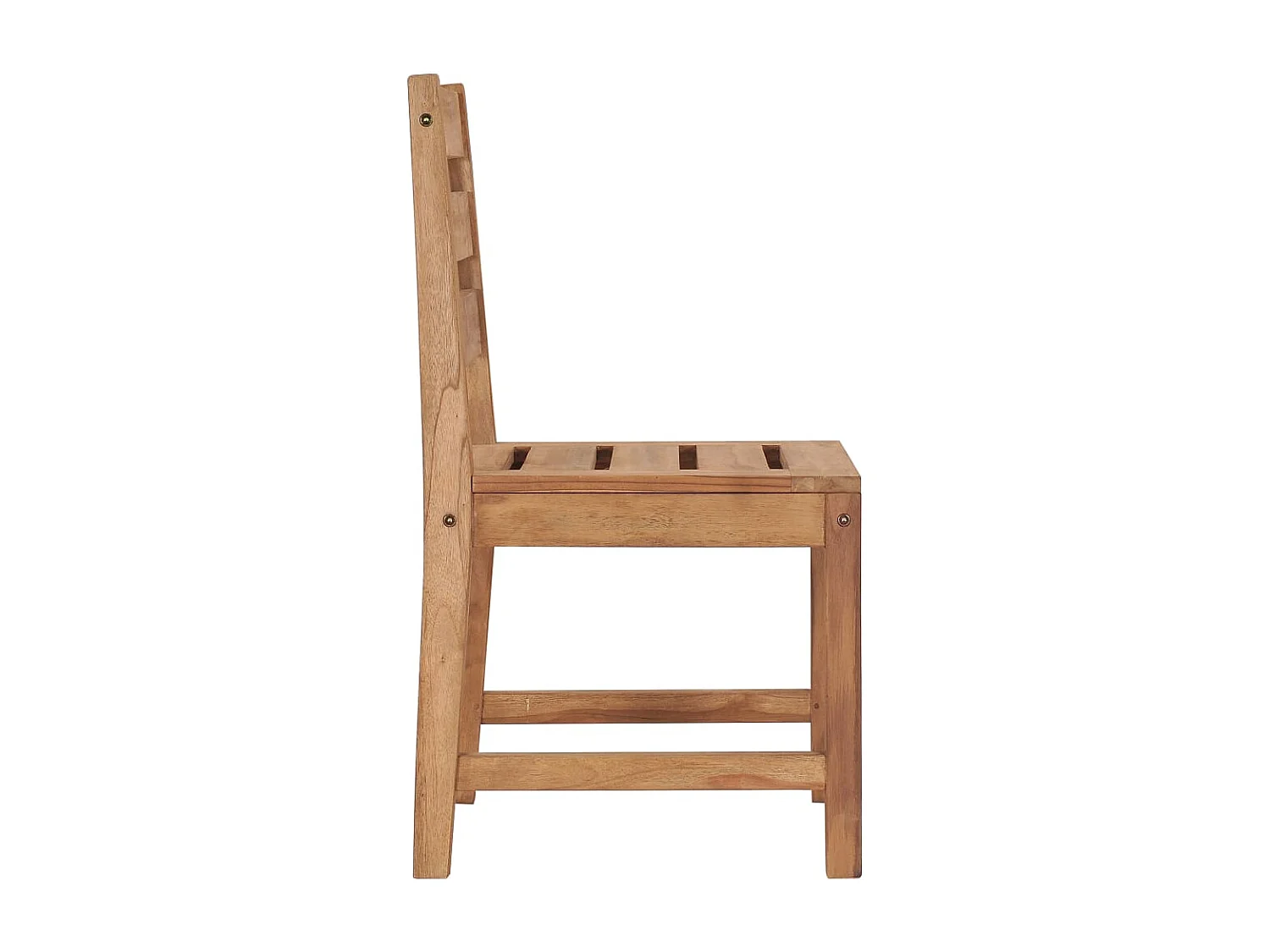 Tuinstoelen 2 st massief teakhout