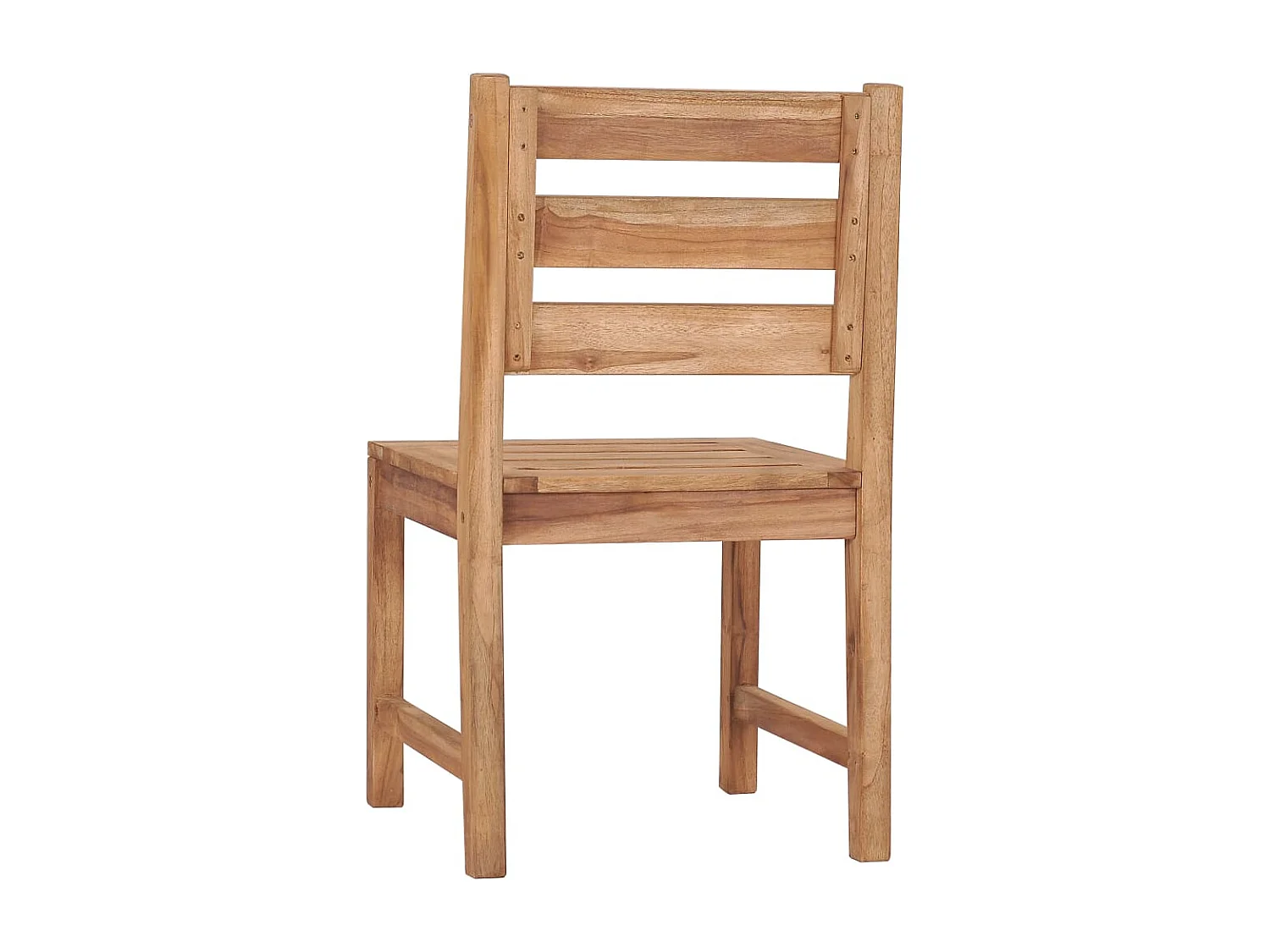 Tuinstoelen 2 st massief teakhout
