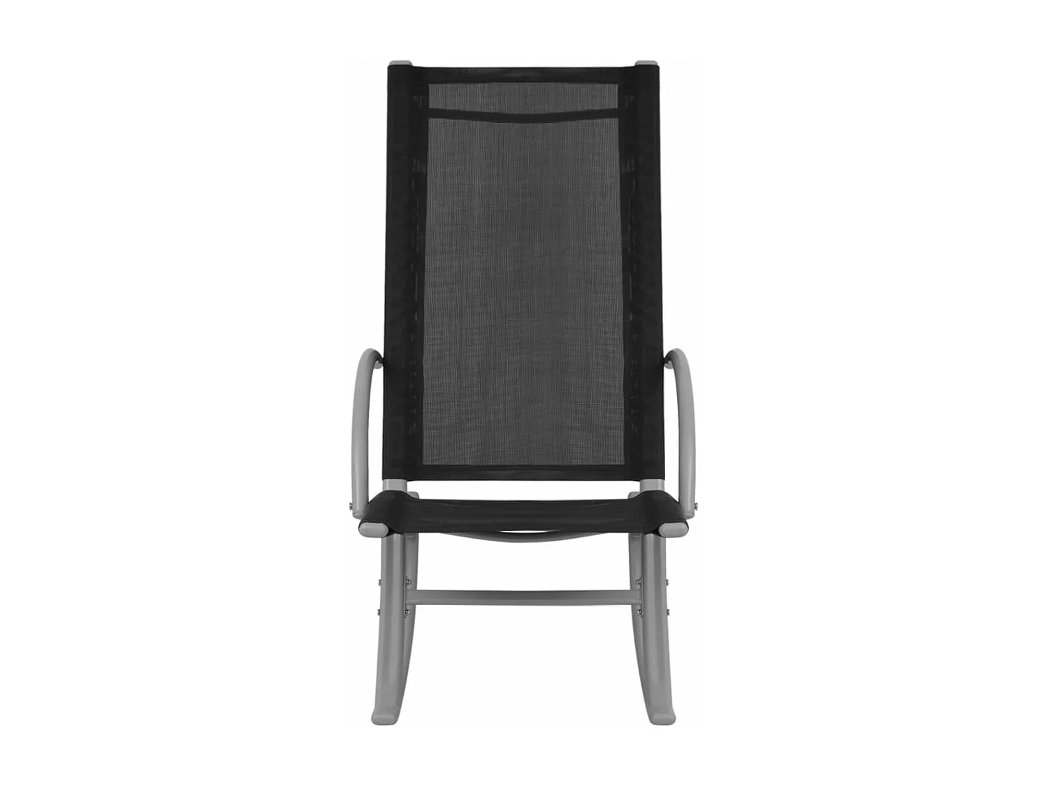 Chaises à bascule de jardin lot de 2 Acier et textilène Noir