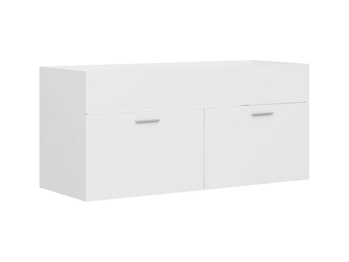 Armoire d'évier Blanc 100x38,5x46 cm Bois d’ingénierie