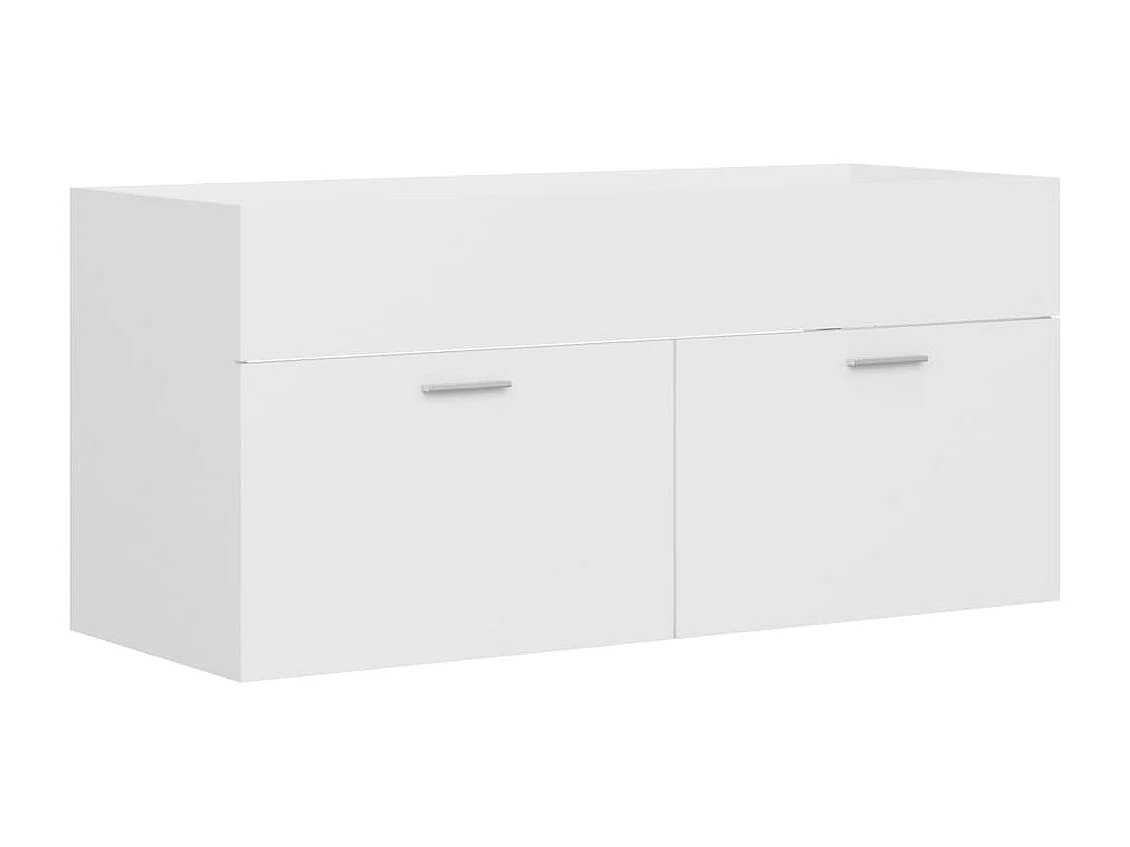 Armoire d'évier Blanc 100x38,5x46 cm Bois d’ingénierie