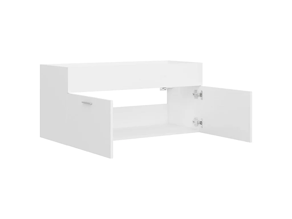 Armoire d'évier Blanc 100x38,5x46 cm Bois d’ingénierie