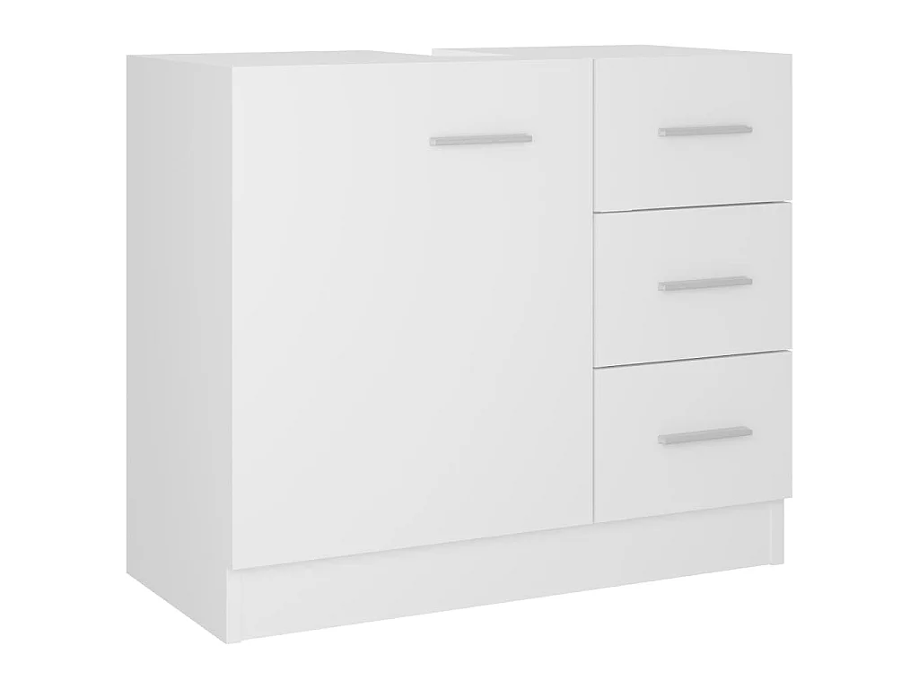 Armoire d'évier Blanc 63x30x54 cm Bois d'ingénierie