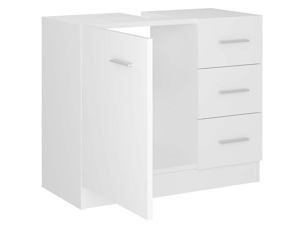 Waschbeckenunterschrank Weiß 63x30x54 cm Holzwerkstoff
