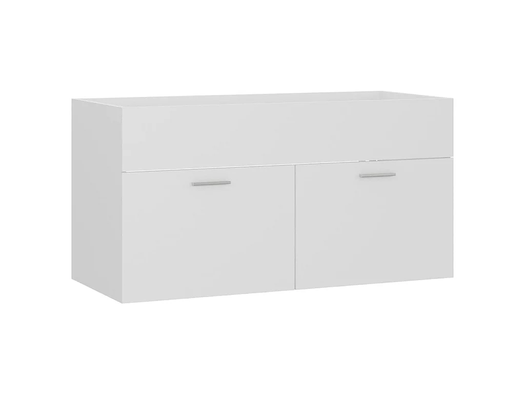 Armoire d'évier Blanc 90x38,5x46 cm Bois d’ingénierie