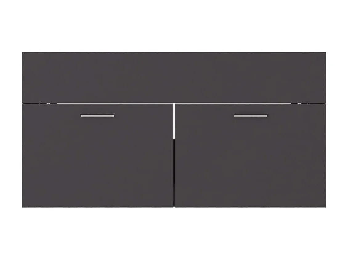 Armoire d'évier Gris 90x38,5x46 cm Bois d’ingénierie