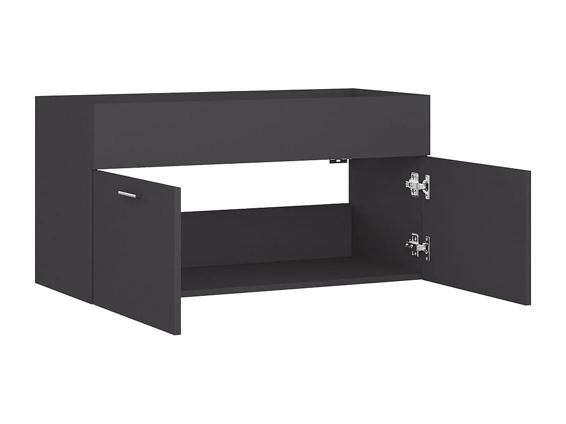 Armoire d'évier Gris 90x38,5x46 cm Bois d’ingénierie