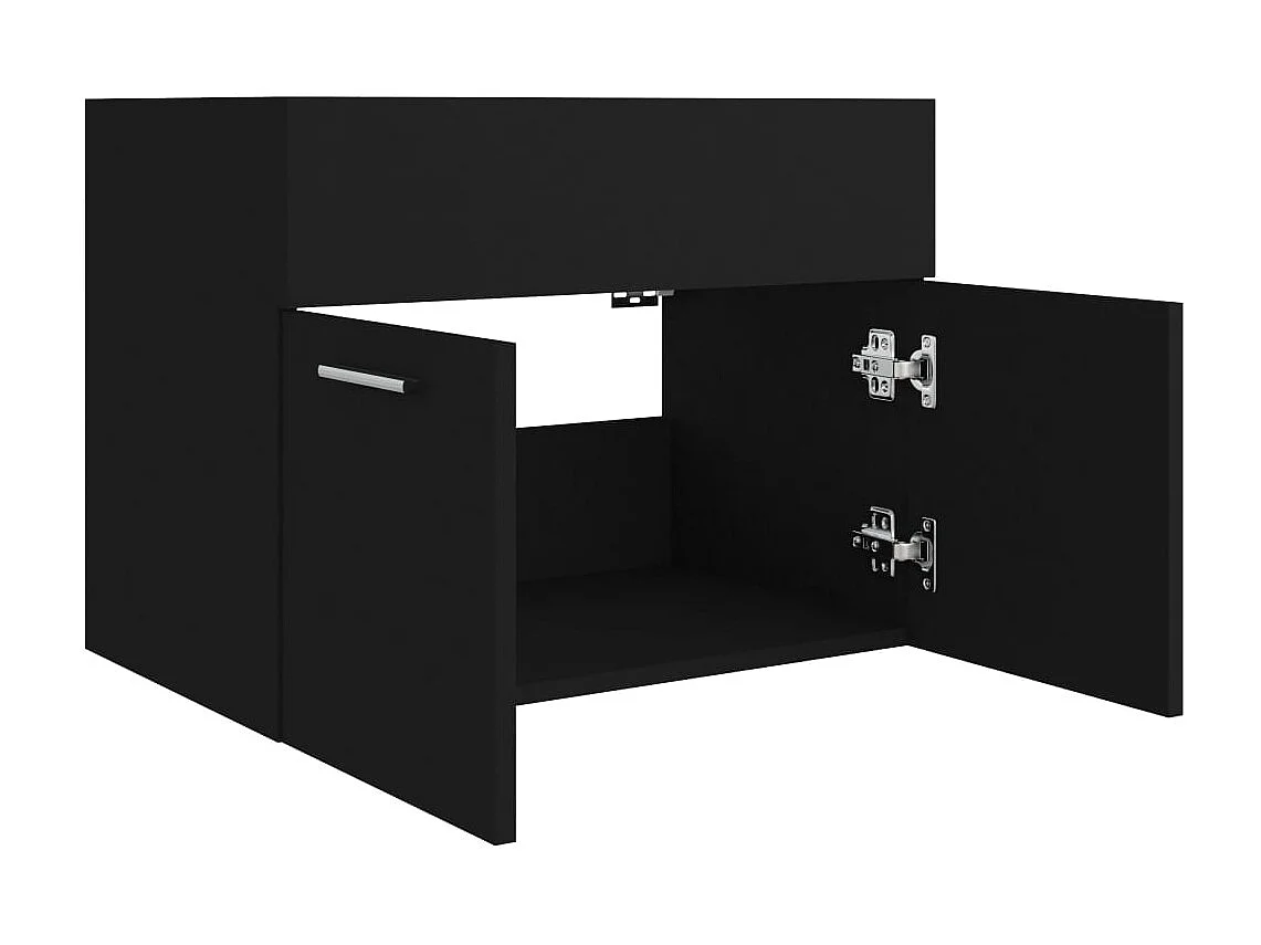 Armoire d'évier Noir 60x38,5x46 cm Bois d’ingénierie