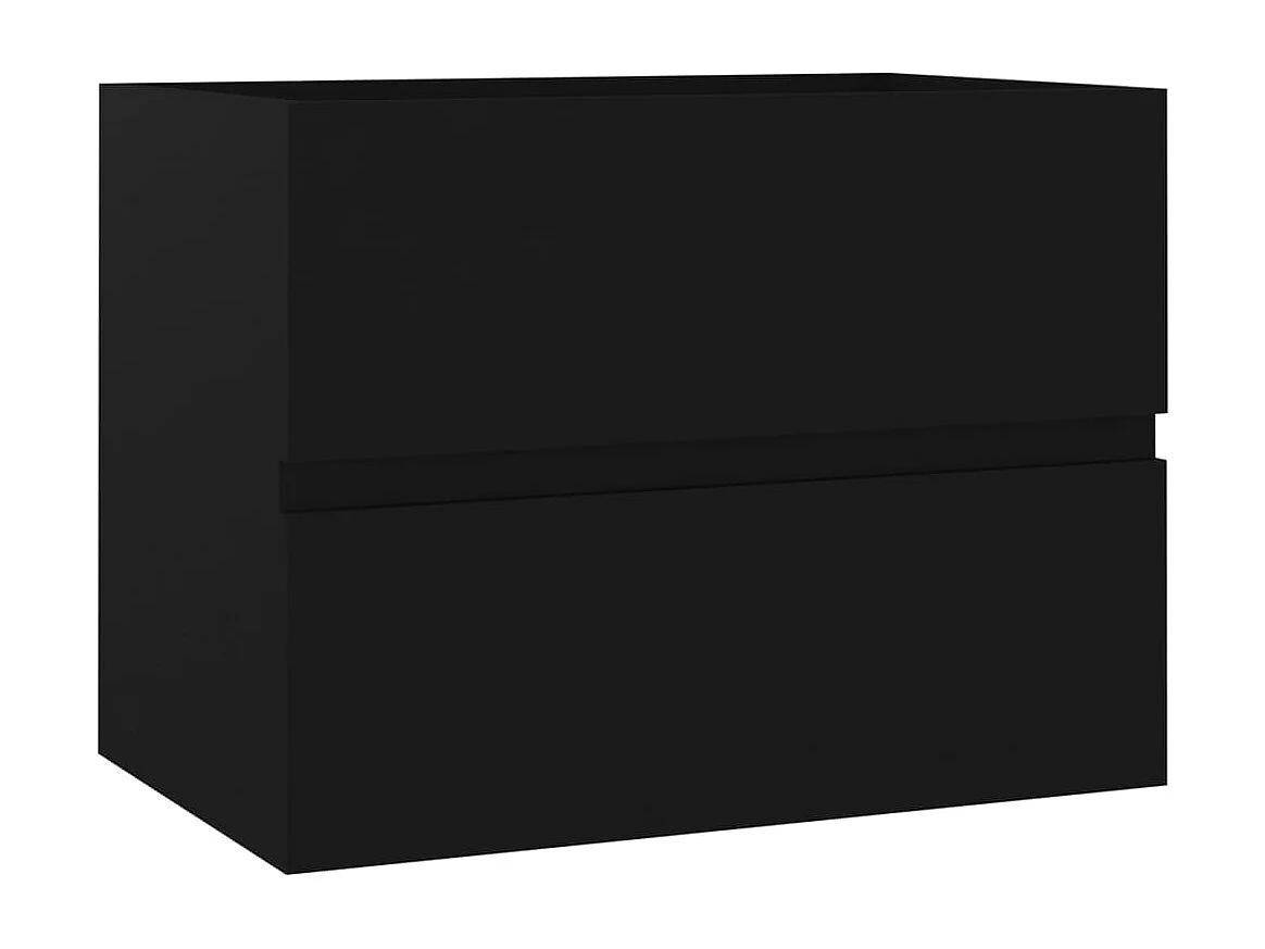 Armoire d'évier Noir 60x38,5x45 cm Bois d’ingénierie