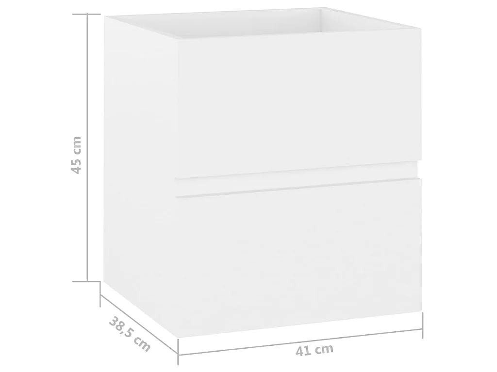 Armoire d'évier Blanc 41x38,5x45 cm Bois d’ingénierie
