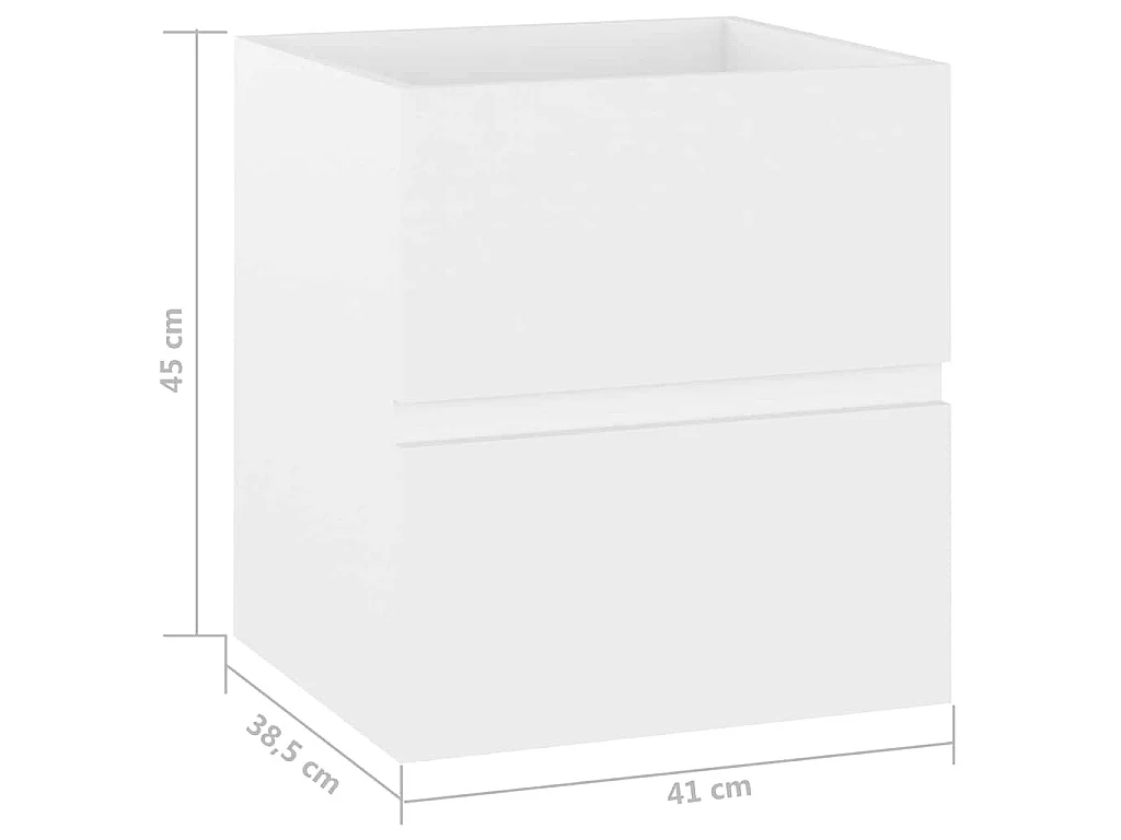 Armoire d'évier Blanc 41x38,5x45 cm Bois d’ingénierie