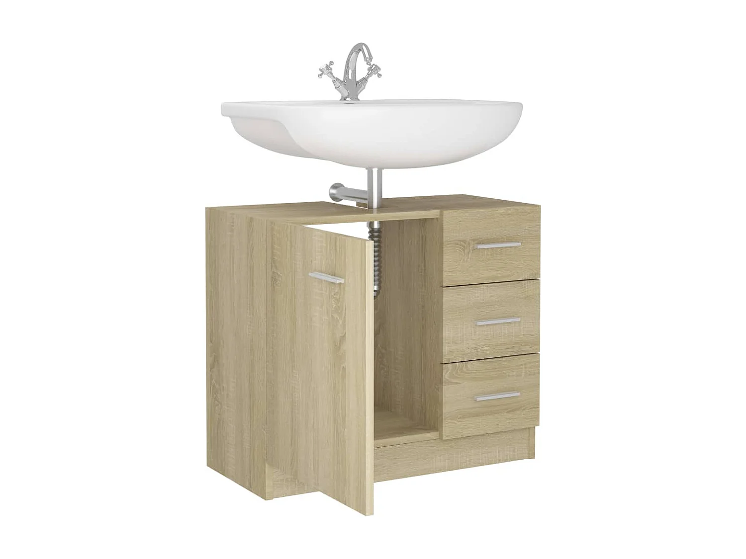 Armoire d'évier Chêne sonoma 63x30x54 cm Bois d'ingénierie