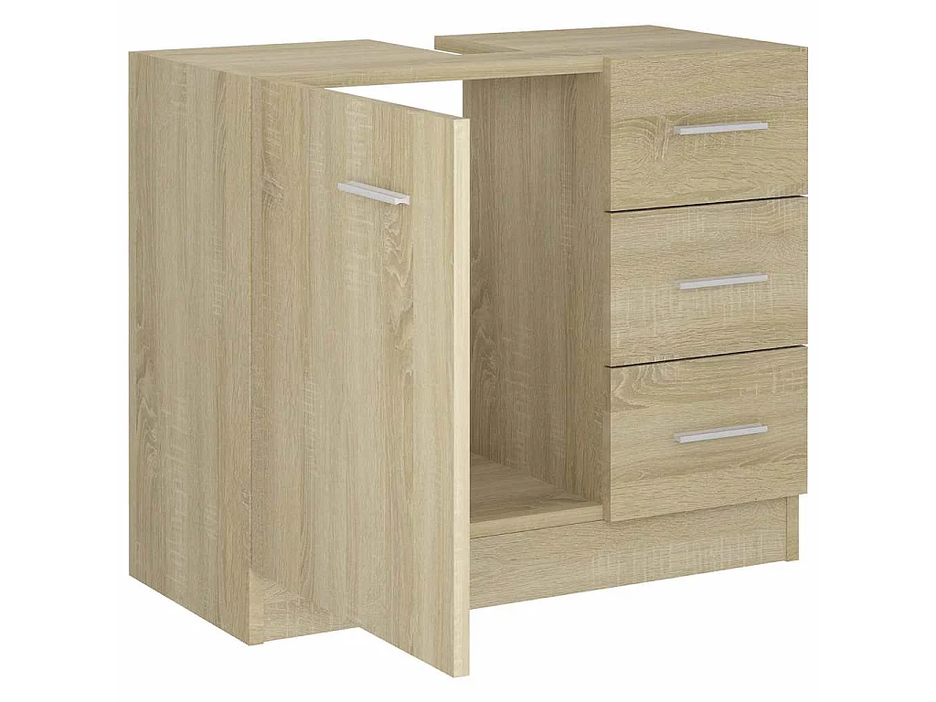 Armoire d'évier Chêne sonoma 63x30x54 cm Bois d'ingénierie