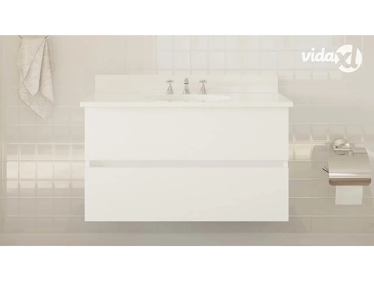 Armoire d'évier Blanc 80x38,5x45 cm Bois d'ingénierie