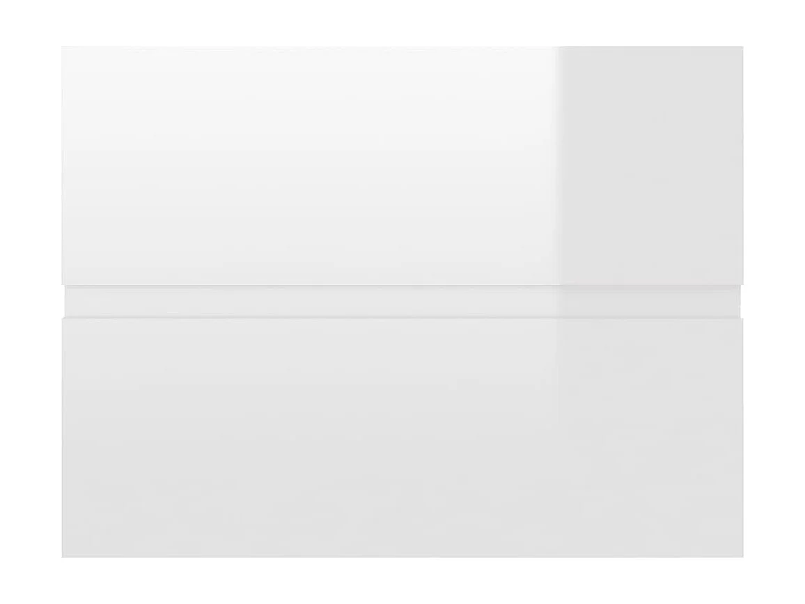 Armoire d'évier Blanc brillant 60x38,5x45 cm Bois d'ingénierie