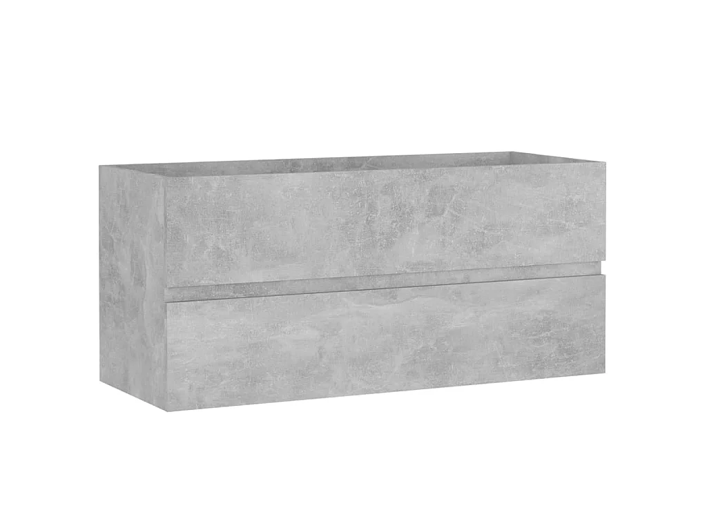 Armoire d'évier Gris béton 100x38,5x45 cm Bois d'ingénierie