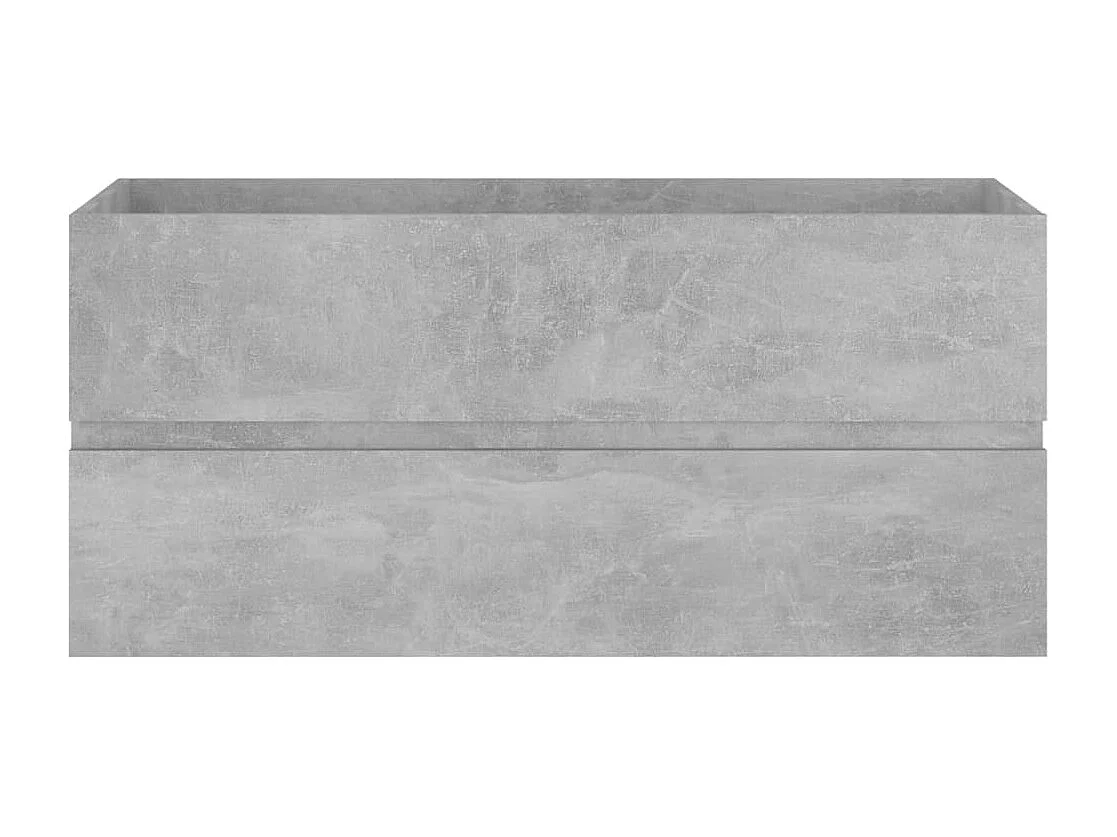 Armoire d'évier Gris béton 100x38,5x45 cm Bois d'ingénierie