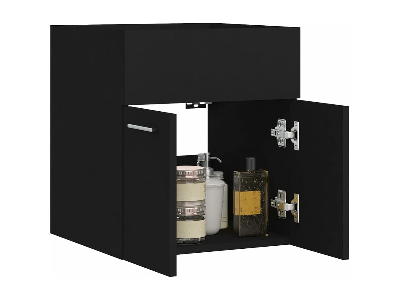 Armoire d'évier Noir 41x38,5x46 cm Bois d’ingénierie