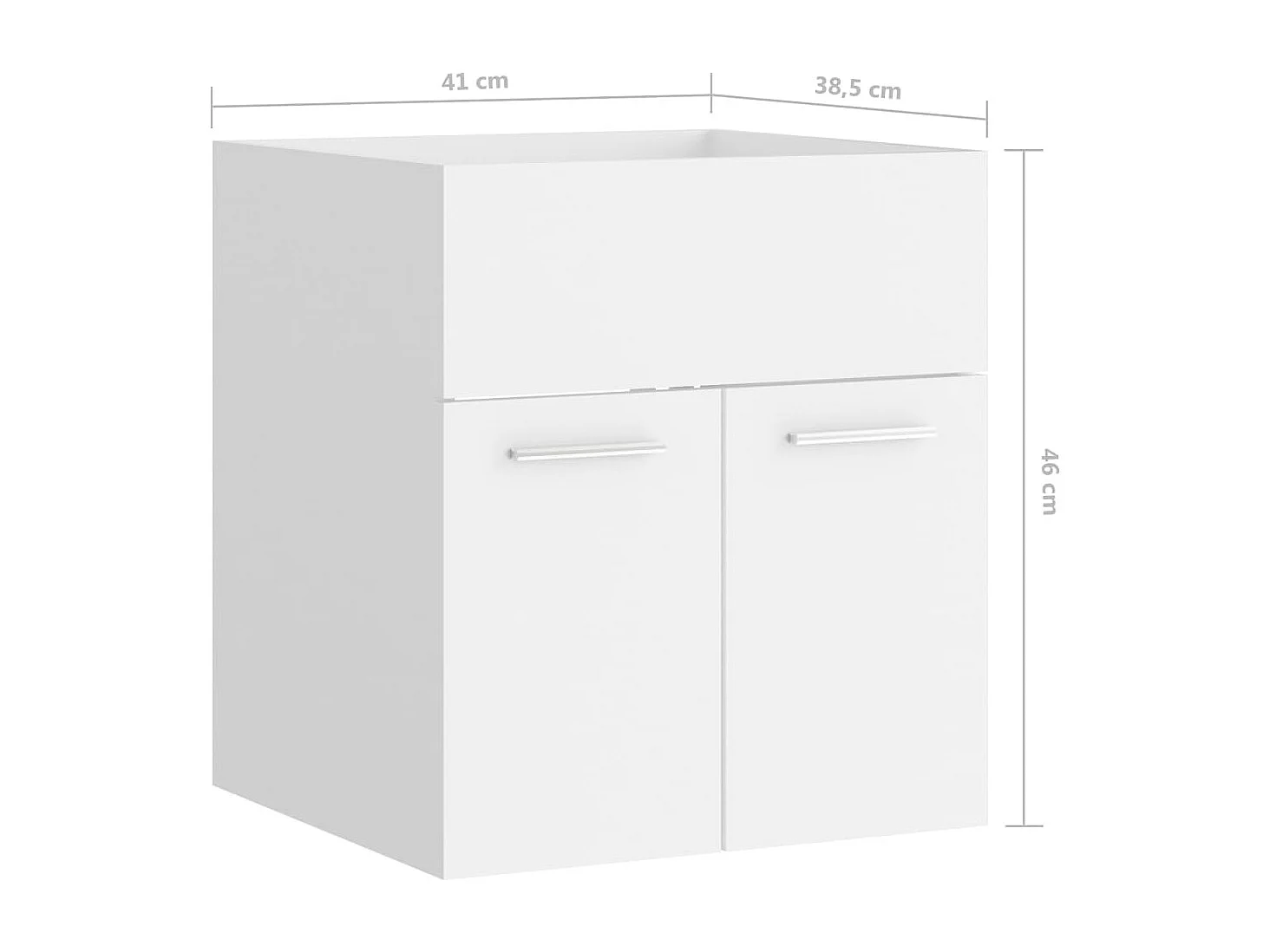 Armoire d'évier Blanc 41x38,5x46 cm Bois d’ingénierie