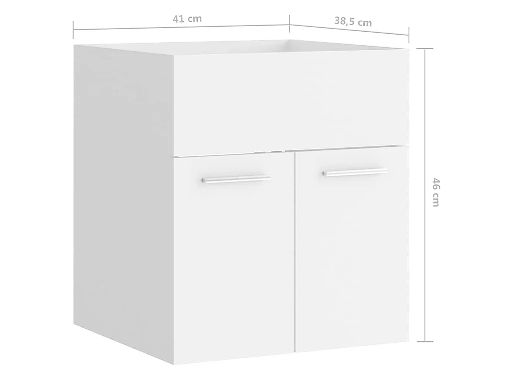 Armoire d'évier Blanc 41x38,5x46 cm Bois d’ingénierie