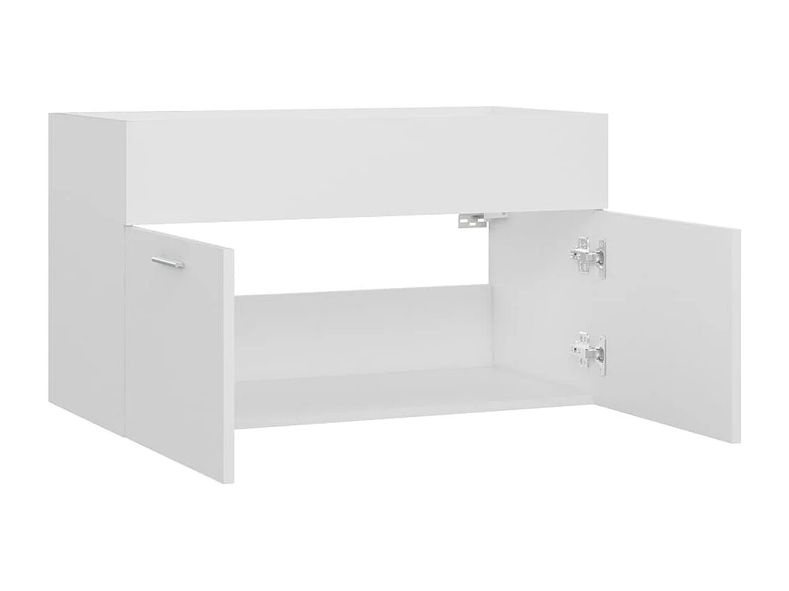 Armoire d'évier Blanc 80x38,5x46 cm Bois d’ingénierie