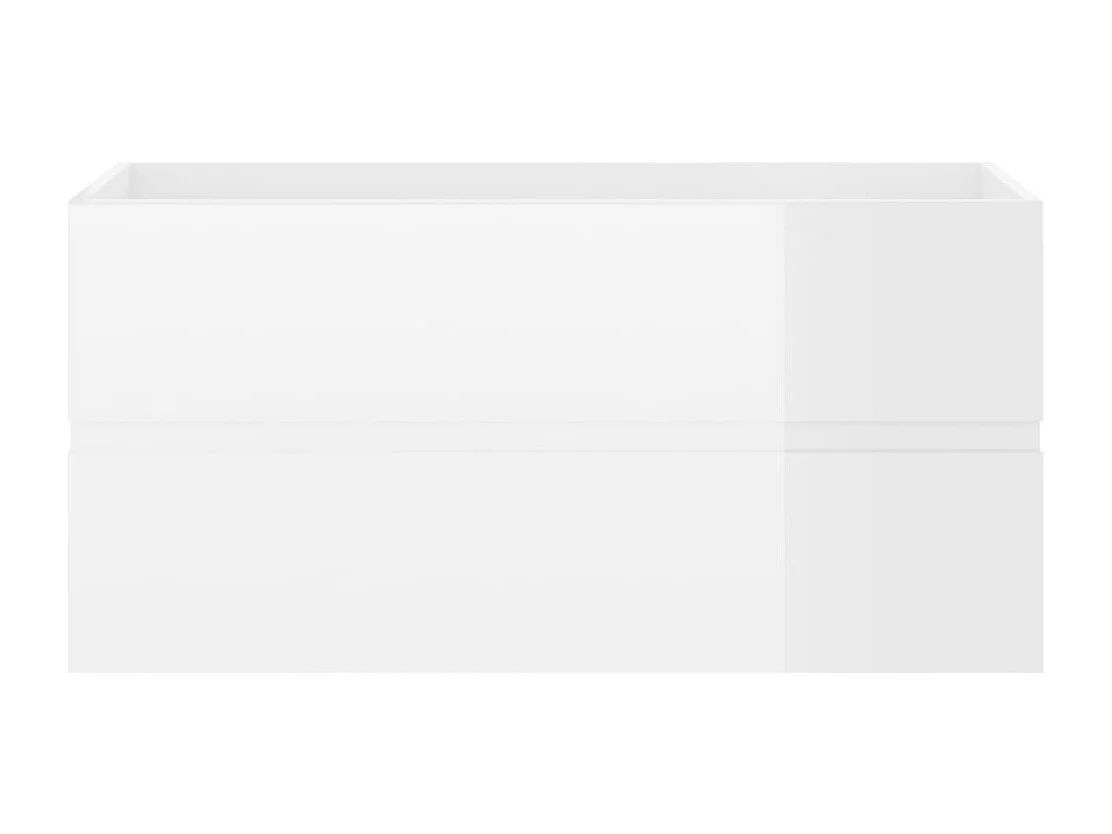 Armoire d'évier Blanc brillant 90x38,5x45 cm Bois d'ingénierie