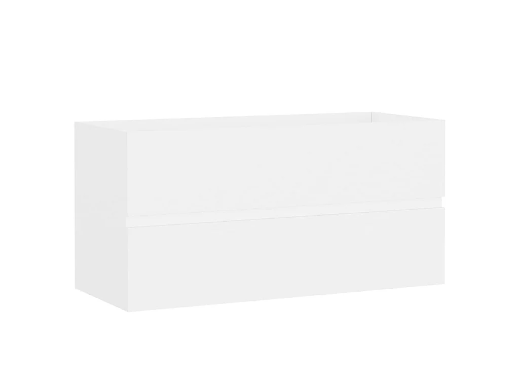 Armoire d'évier Blanc 90x38,5x45 cm Bois d'ingénierie