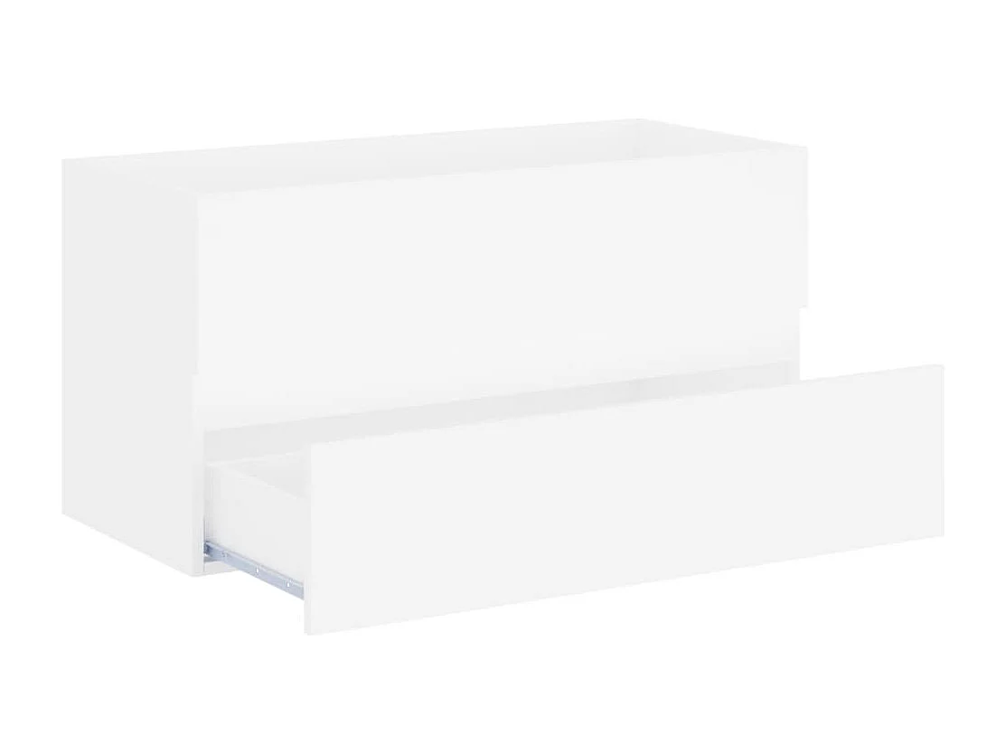 Armoire d'évier Blanc 90x38,5x45 cm Bois d'ingénierie