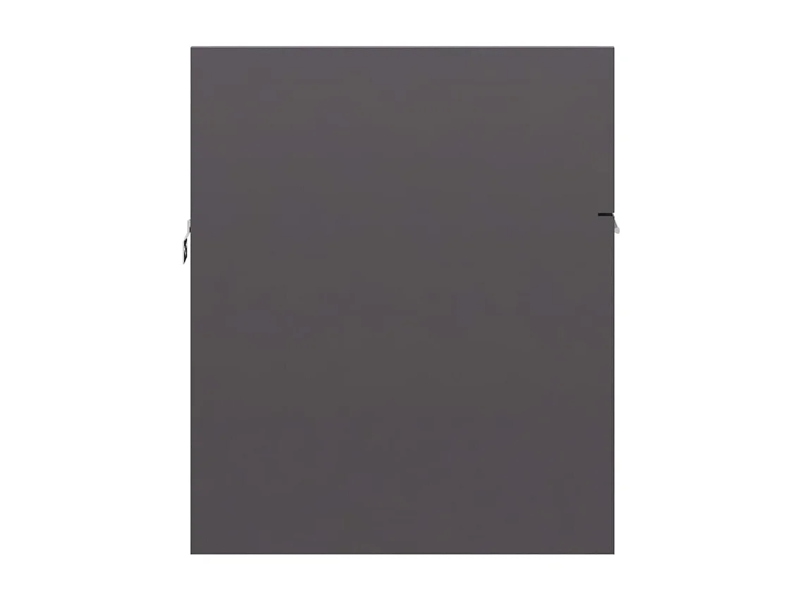 Armoire d'évier Gris brillant 90x38,5x46 cm Bois d’ingénierie