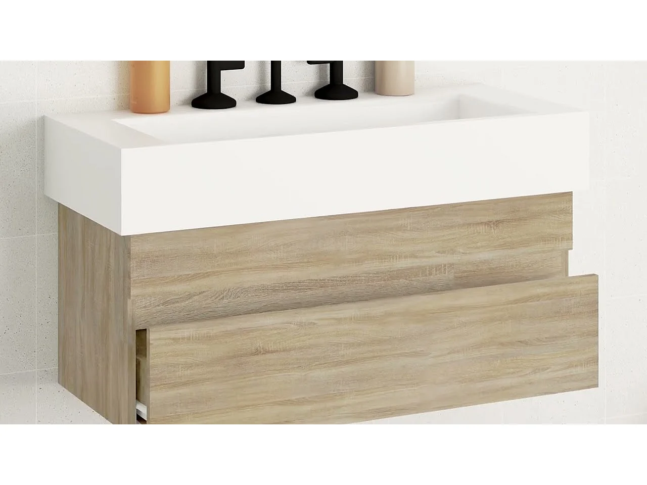 Armoire d'évier Chêne sonoma 90x38,5x45 cm Bois d'ingénierie