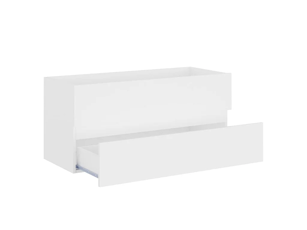 Armoire d'évier Blanc 100x38,5x45 cm Bois d'ingénierie