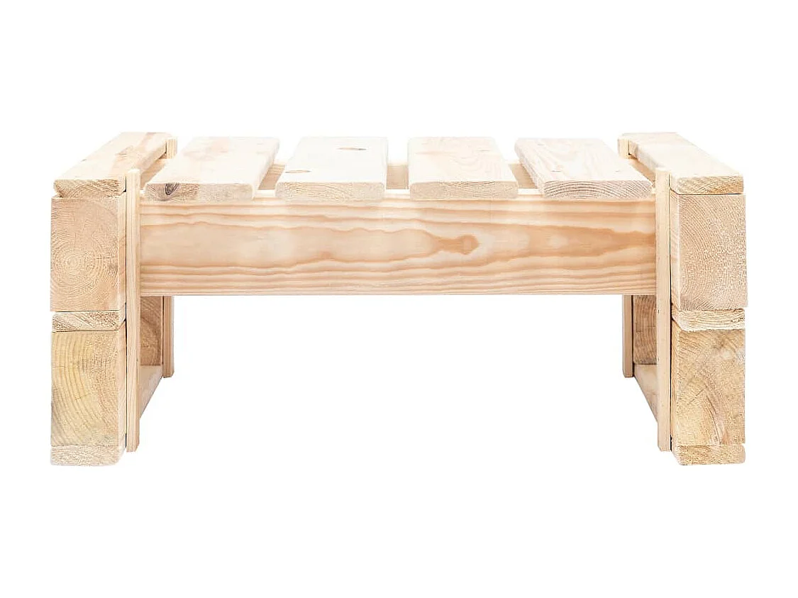 Repose-pied palette de jardin bois