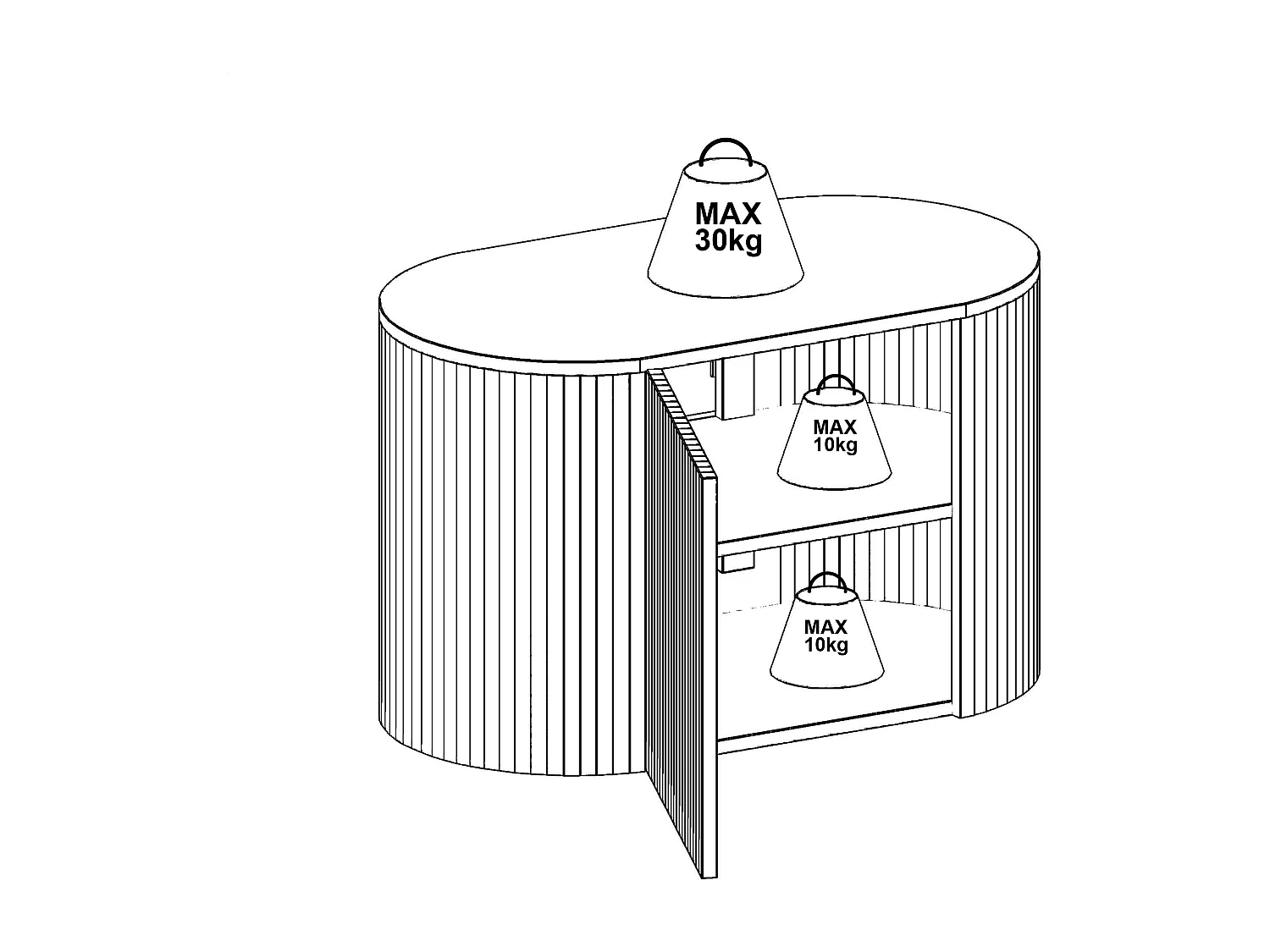 Mobile sotto lavabo sospeso 90 cm in Teak - TOWARI