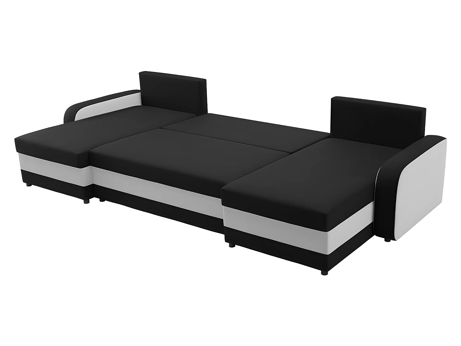 Canapé d'angle panoramique convertible KRISTOFER en velours côtelé beige