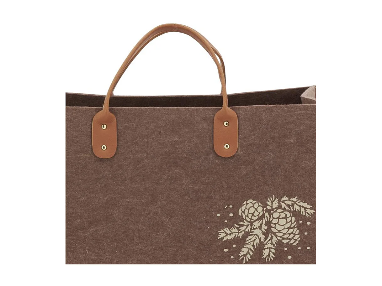 Sac à bûches en feutrine 50 x 25 cm