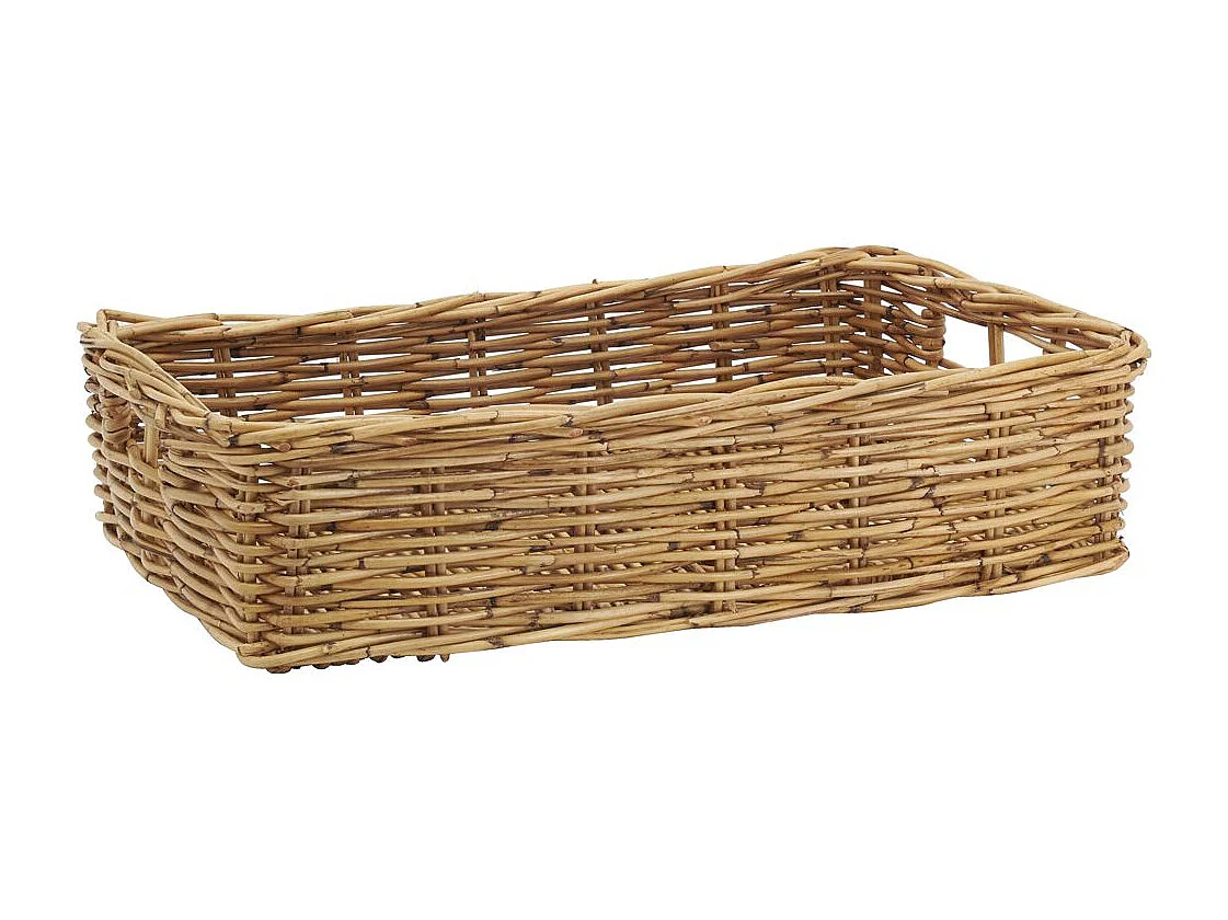Manne rectangulaire en rotin L 60 cm