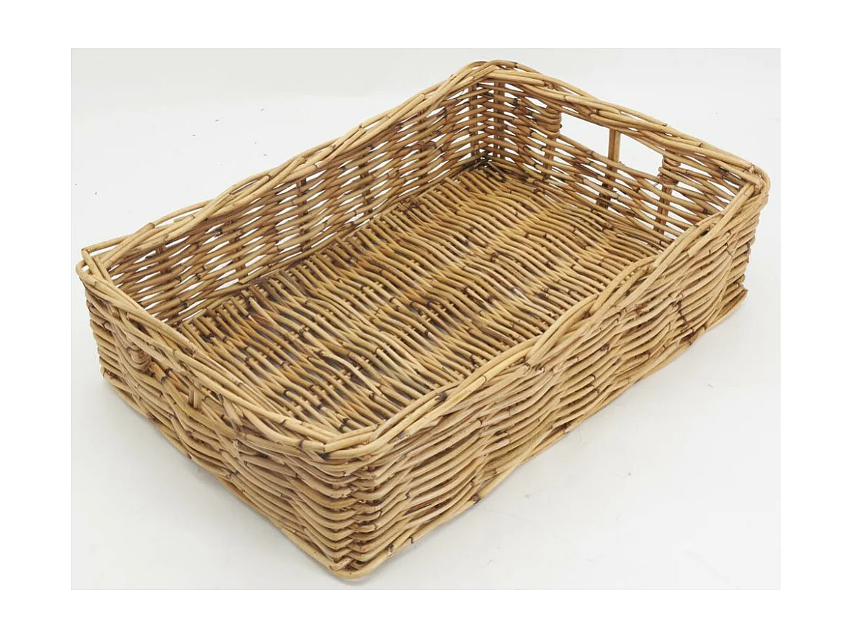 Manne rectangulaire en rotin L 60 cm