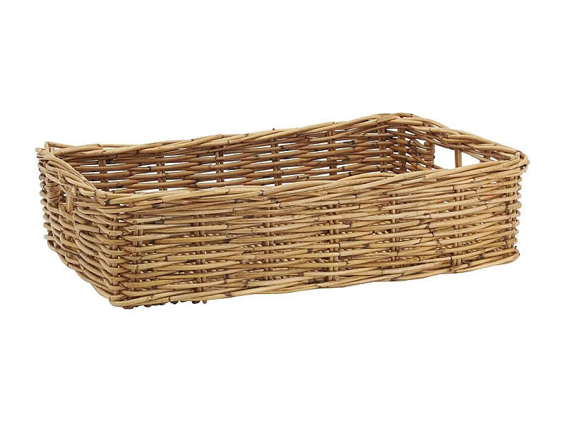 Manne rectangulaire en rotin L 60 cm
