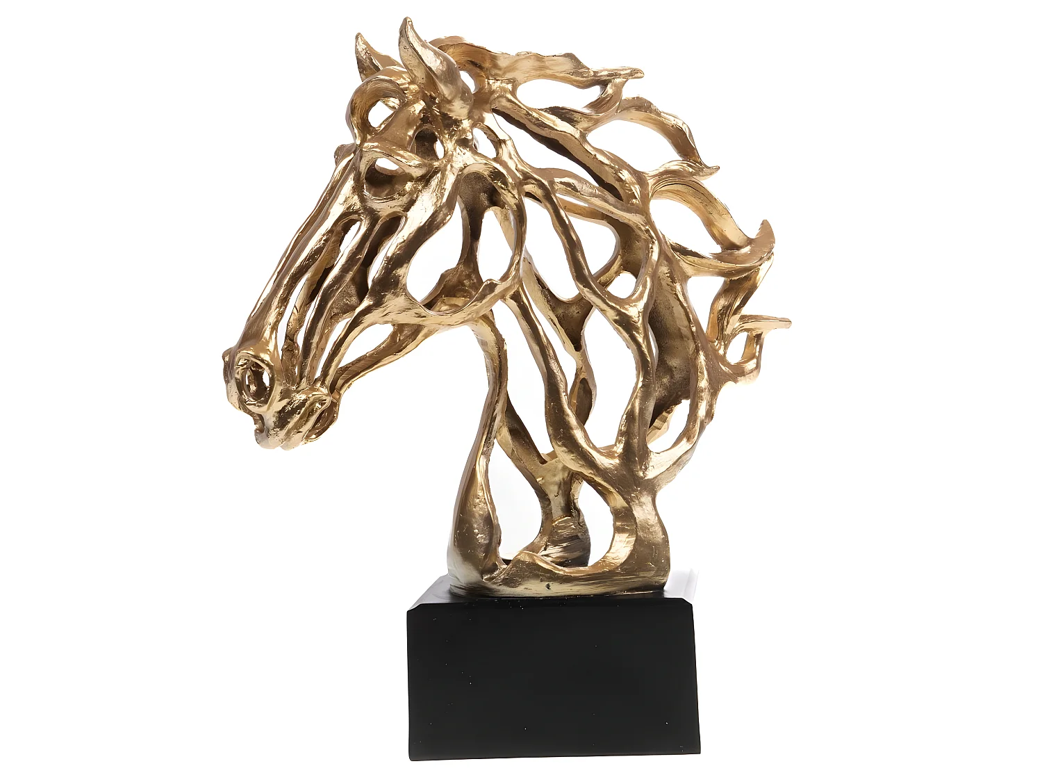 Tête de cheval Colorado doré  40 cm