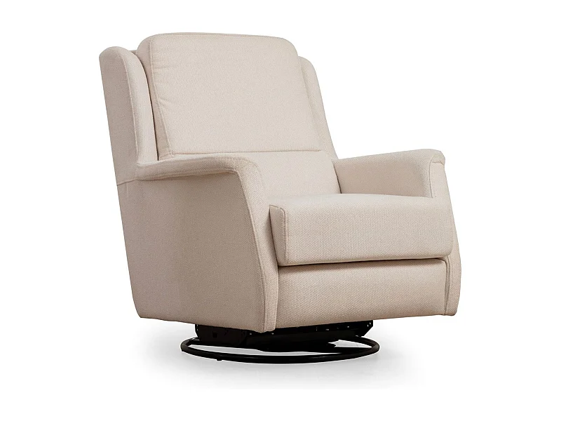 Sillón Altadena 371, Blanco, 82x100x100cm, Tapiz, Patas: Metal