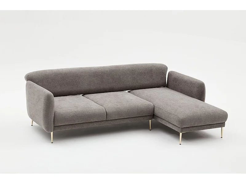 Sofá rinconero Altadena 307, Gris, 266x95x80cm