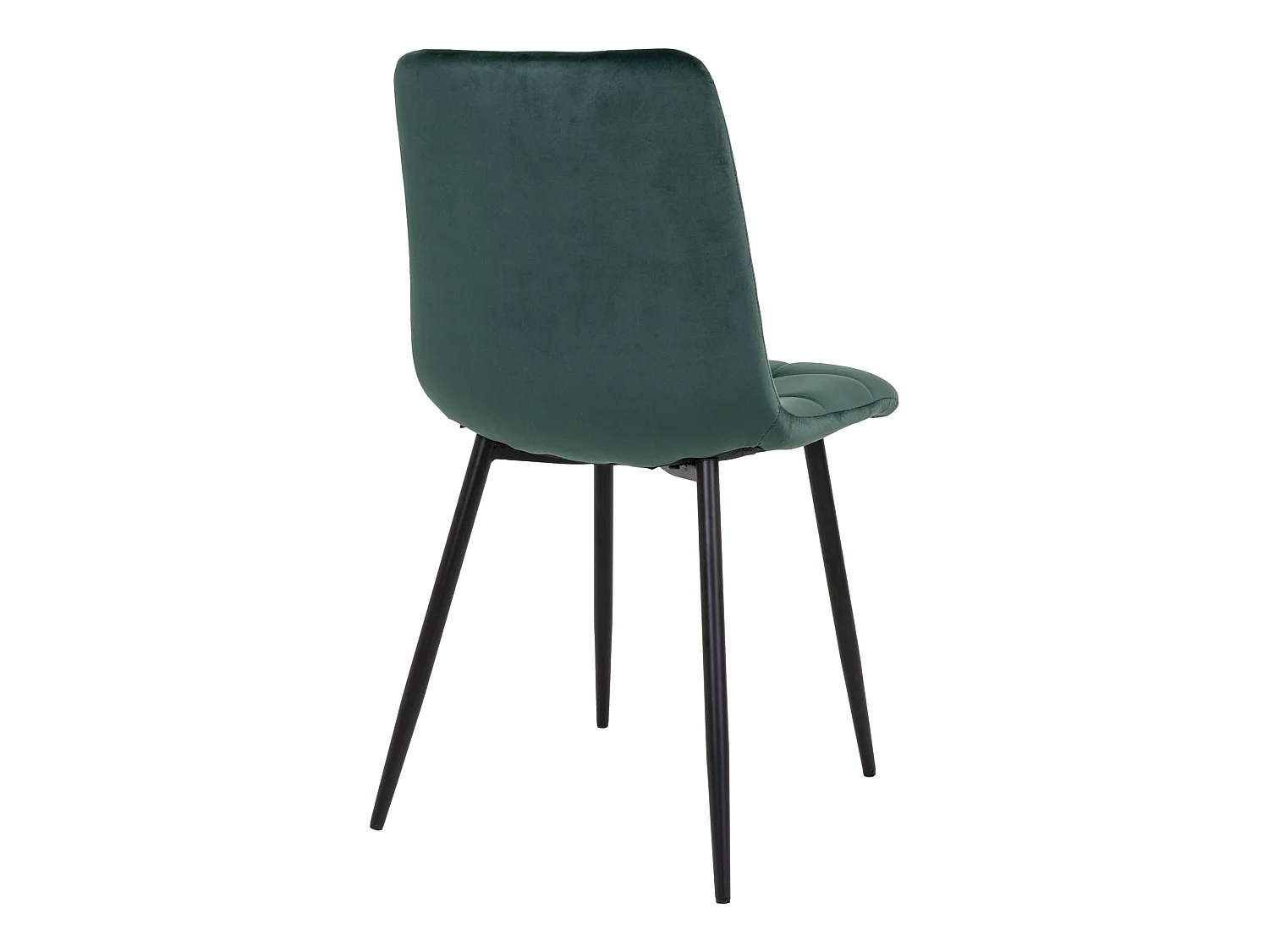 Middelfart Chaise de salle à manger en velours, vert foncé.