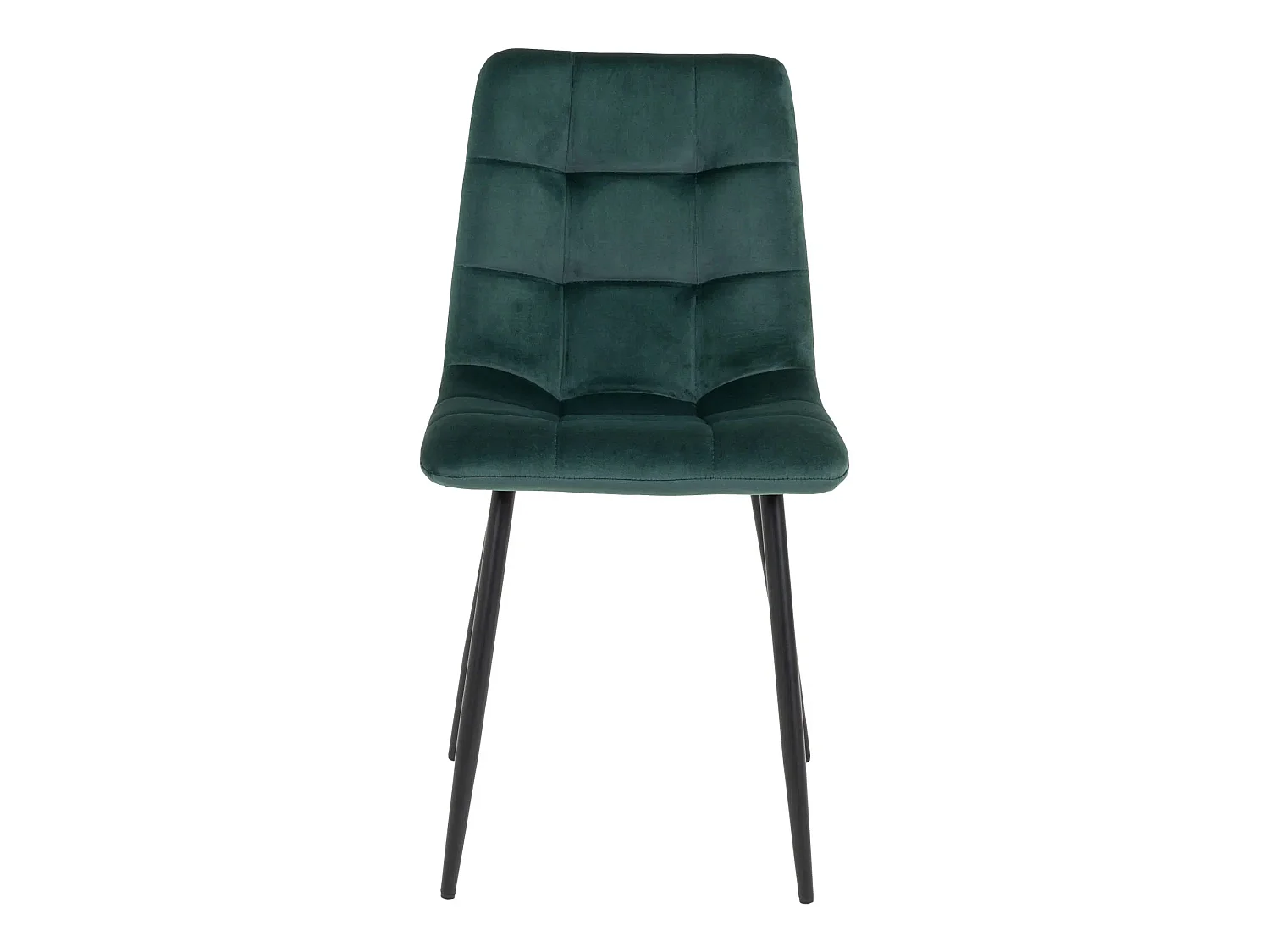 Middelfart Chaise de salle à manger en velours, vert foncé.