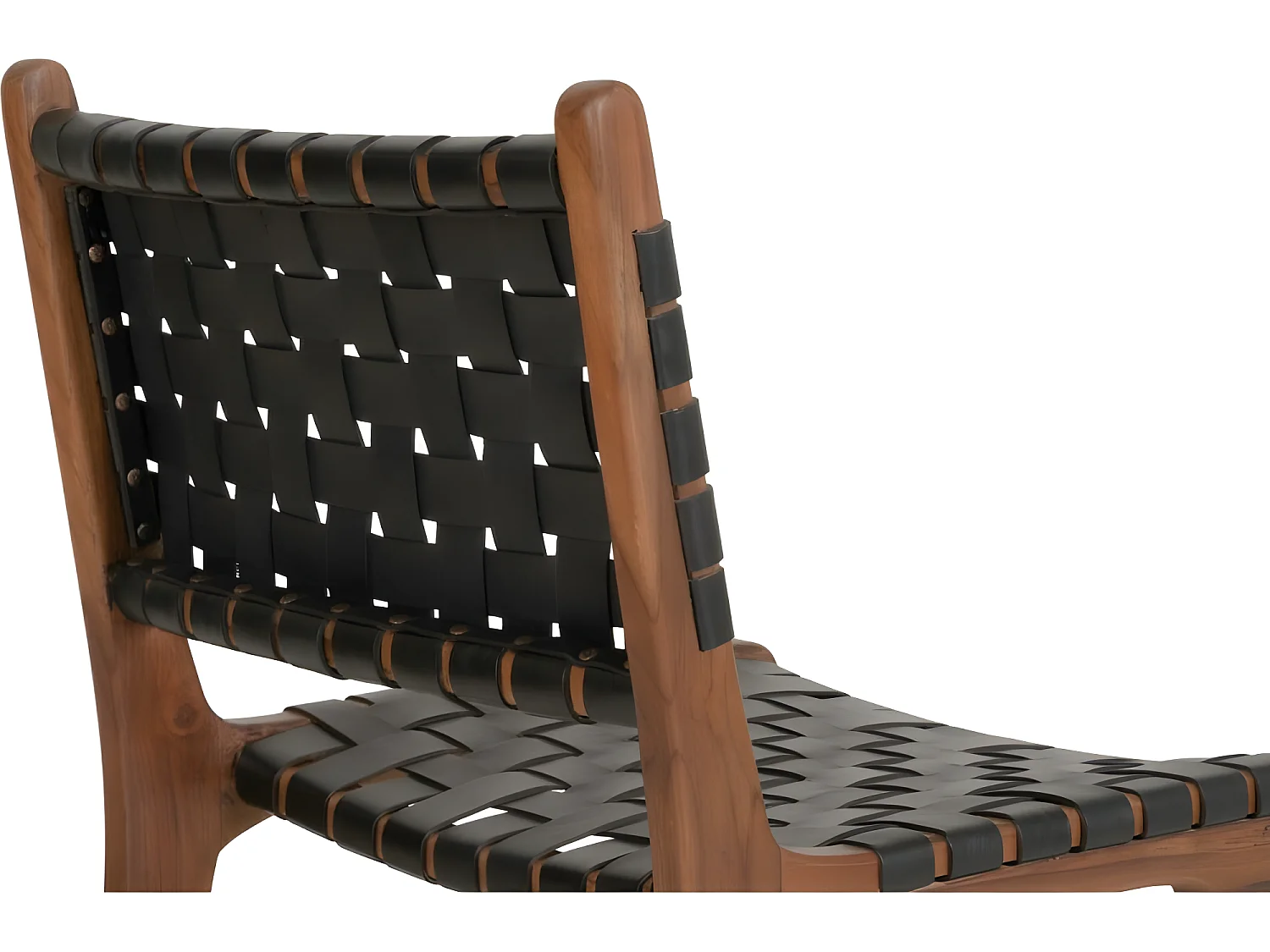 Perugia eetkamerstoel naturel, zwart.