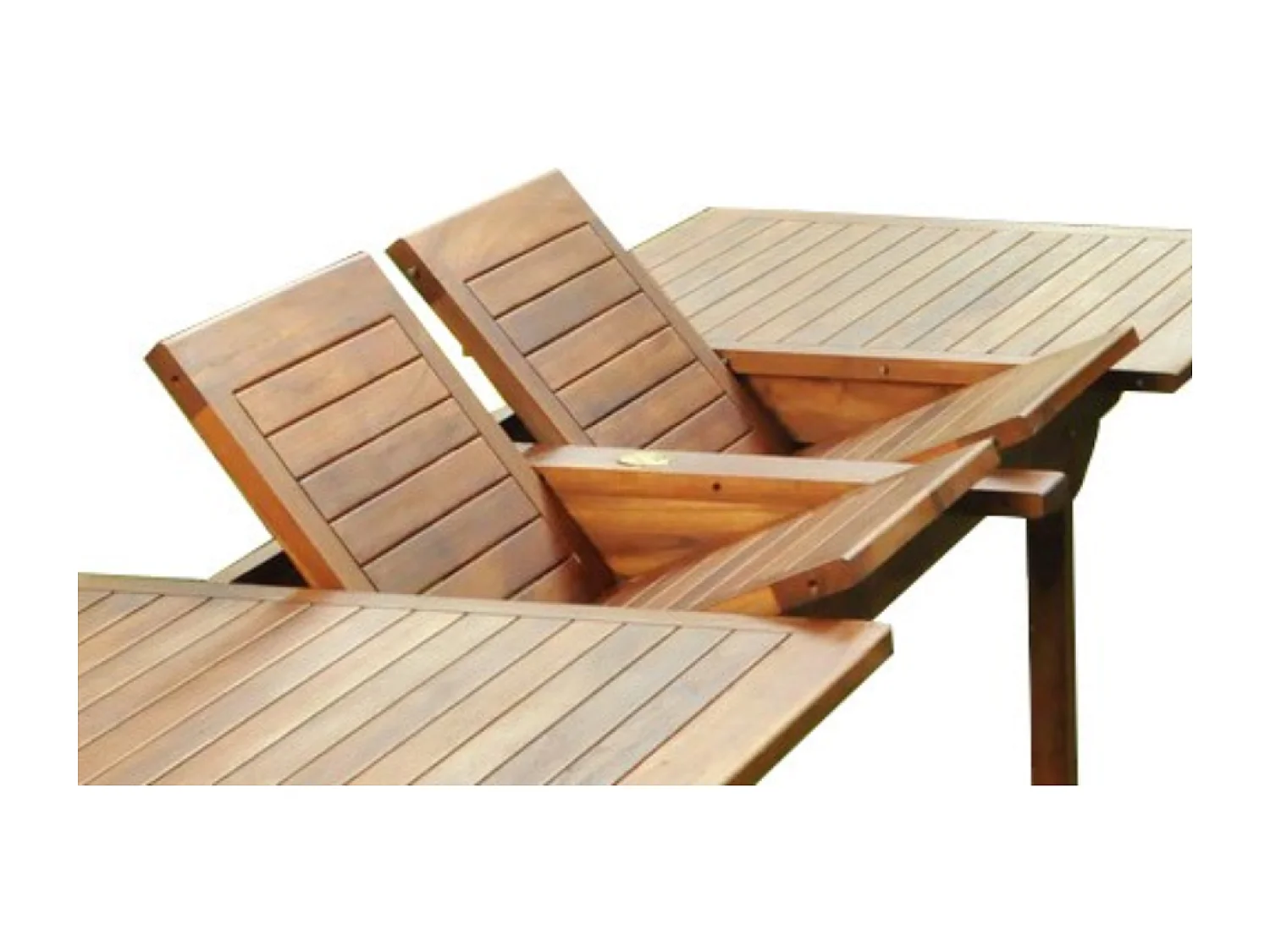 Table de jardin rectangle 10 places et 10 chaises en teck huilé LUBOK