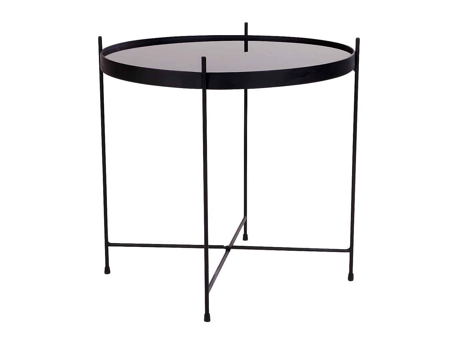 Verle Couchtisch schwarz Stahl, Glas.
