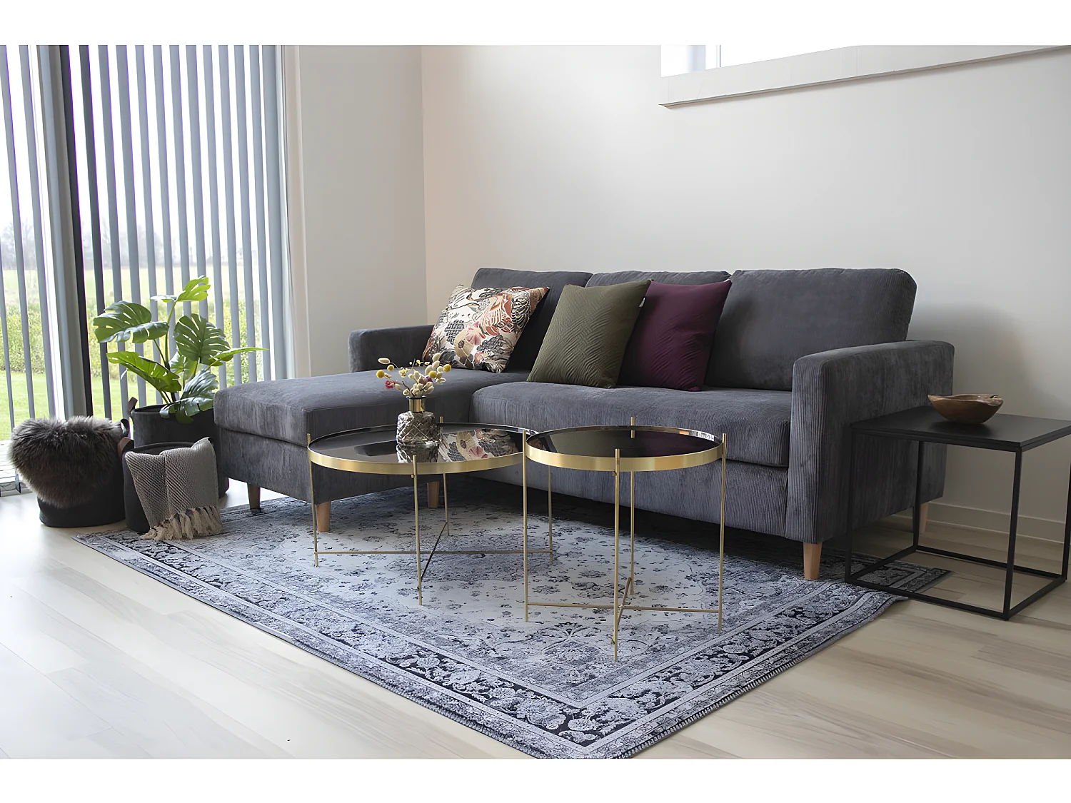 Viggo Table basse d'angle noir.